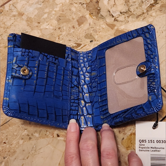 Brahmin Leather blue compact wallet - Picture 5 of 5